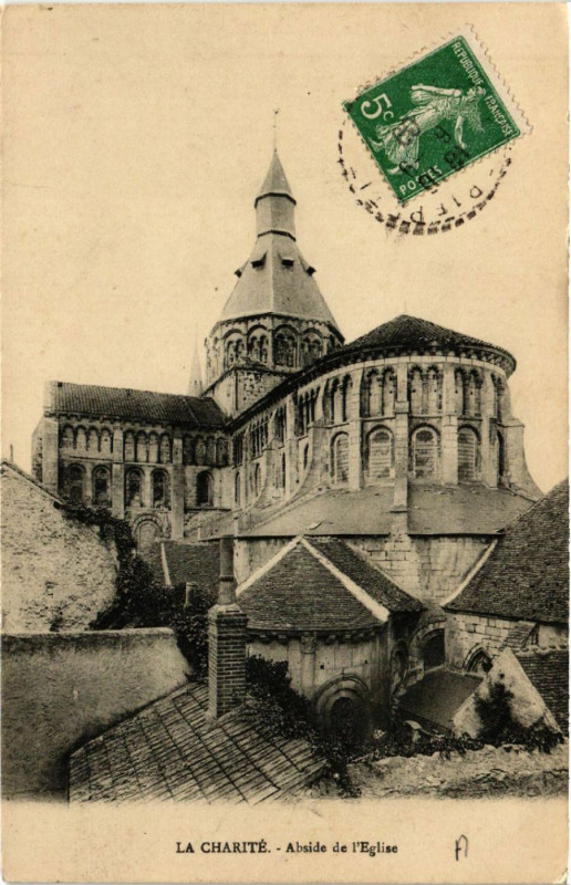 Carte postale ancienne La Charite - Abside de l'Eglise