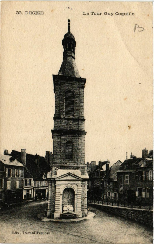 Carte postale ancienne Decize - La Tour Guy Coquille à Decize