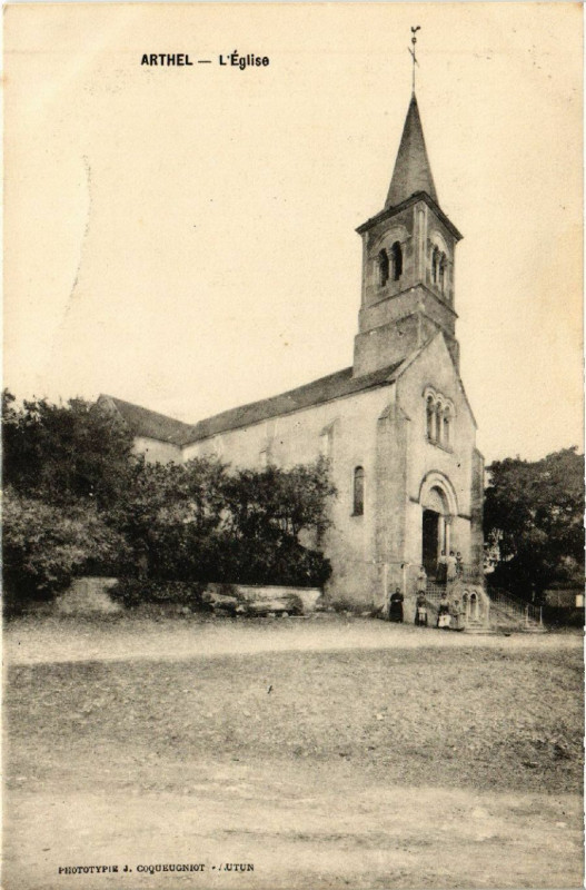 Carte postale ancienne Arthel - L'Eglise à Arthel