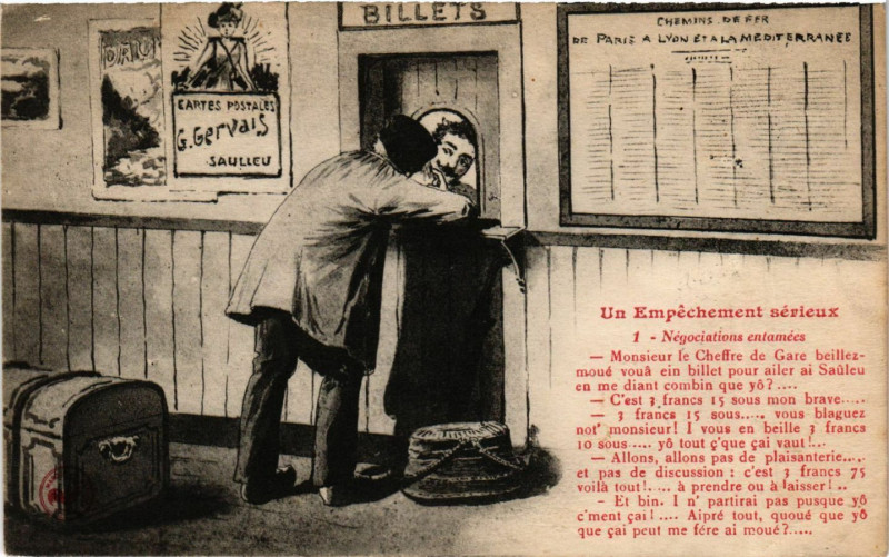 Carte postale ancienne Un Empechement serieux