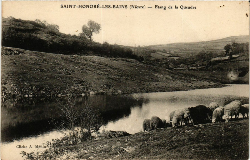 Carte postale ancienne Saint-Honore-les-Bains-Etang de la Queudre