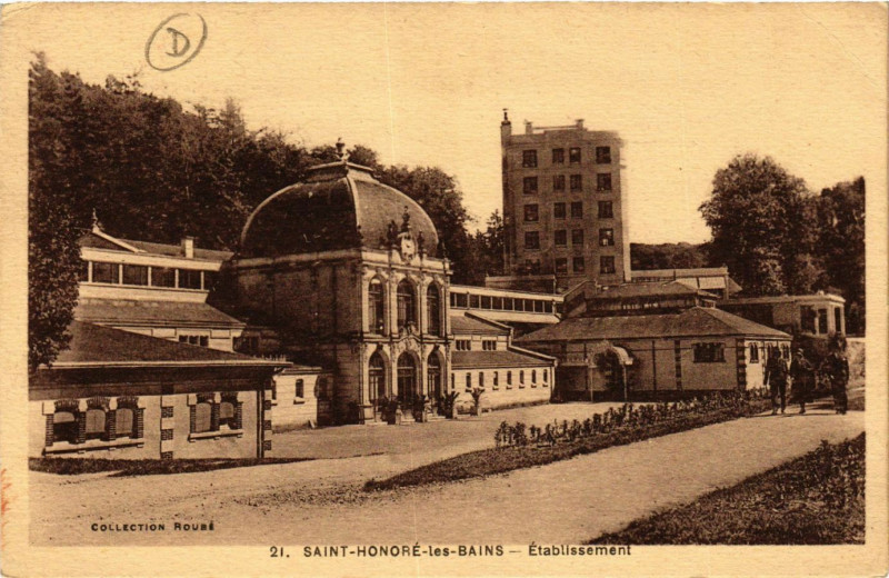Carte postale ancienne Saint-Honore-les-Bains-Etabl.