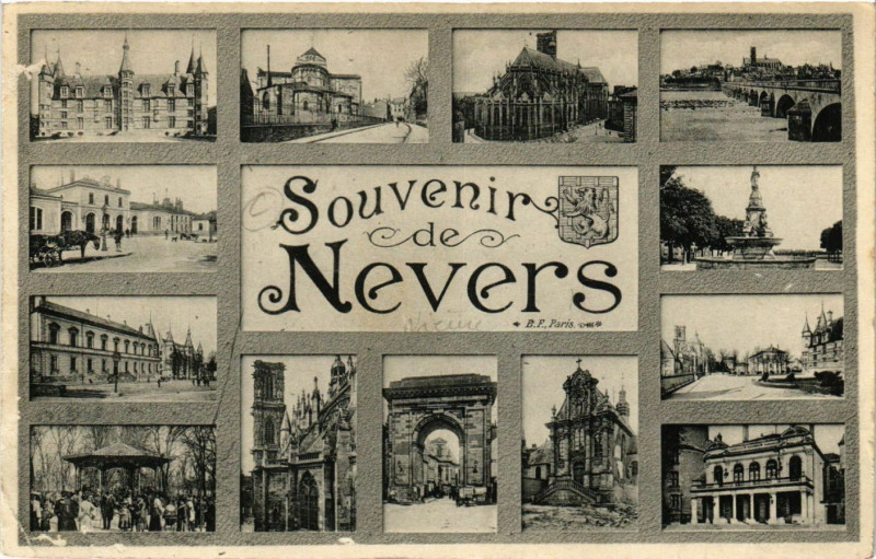 Carte postale ancienne Souvenir de Nevers à Nevers