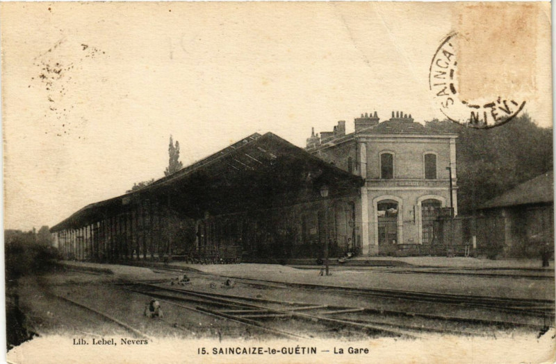 Carte postale ancienne Saincaize le Guetin-La Gare