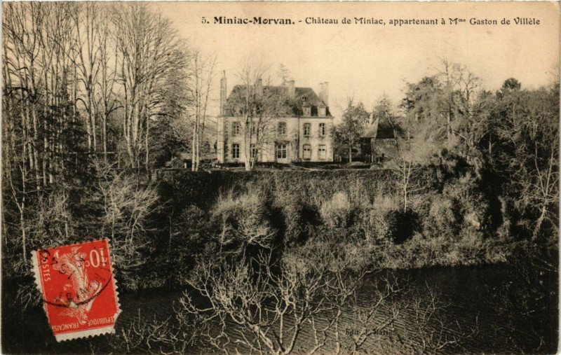 Carte postale ancienne Miniac-Morvan Chateau de Miniac appartenant a Mme Gaston Villele