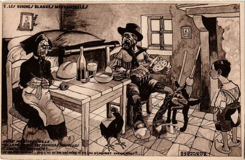 Carte postale ancienne Les Bonnes Blagues Morvandelles