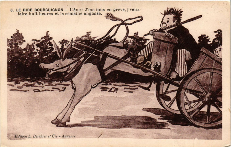 Carte postale ancienne Le Rire Bourguignon