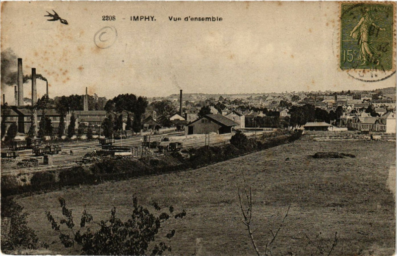 Carte postale ancienne Imphy-Vue d'ensemble à Imphy