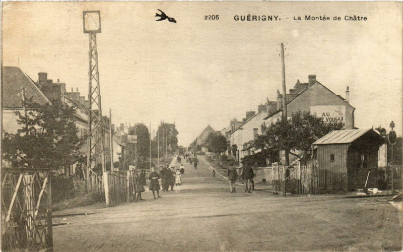 Carte postale ancienne Guerigny-La Montée de Chatre à Guérigny