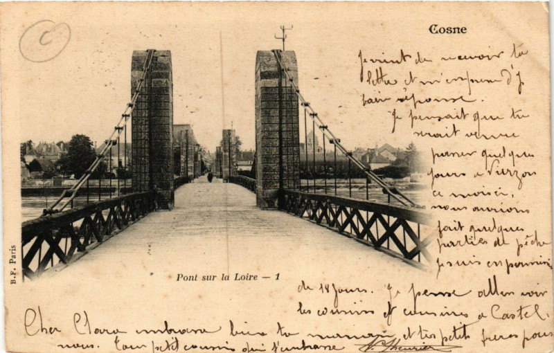 Carte postale ancienne Cosne-Pont sur la Loire