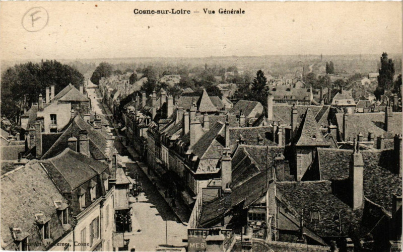 Carte postale ancienne Cosne-sur-Loire Vue générale