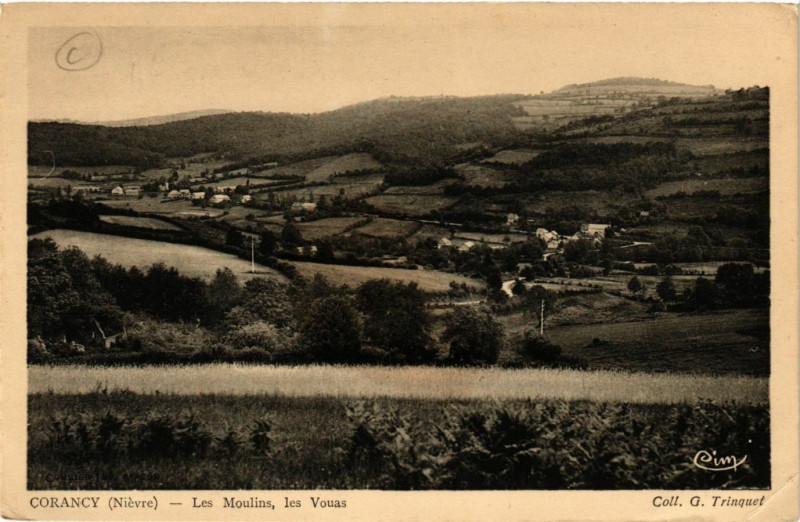 Carte postale ancienne Corancy-Les Moulins les Vouas à Corancy