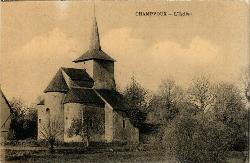 Carte postale ancienne Champvoux-L'Eglise à Champvoux