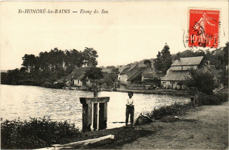 Carte postale ancienne Saint-Honore-les-Bains-Etang du Seu