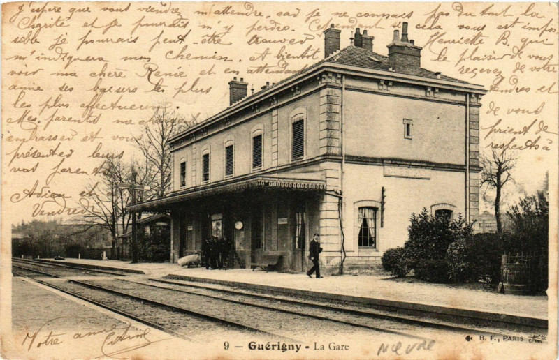 Carte postale ancienne Guerigny-La Gare à Guérigny
