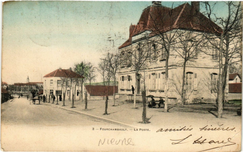Carte postale ancienne Fourchambault La Poste à Fourchambault