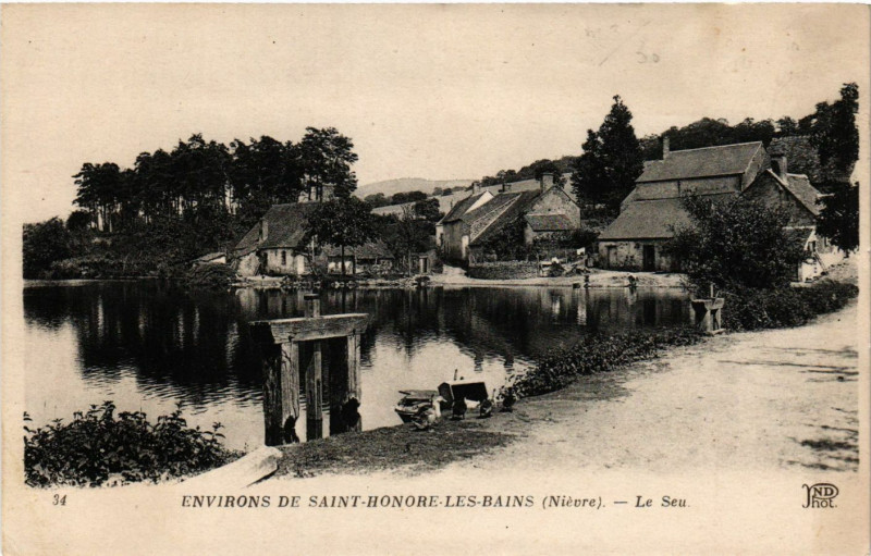 Carte postale ancienne Env. de Saint-Honore-les-Bains - Le Seu à Saint-Honoré-les-Bains