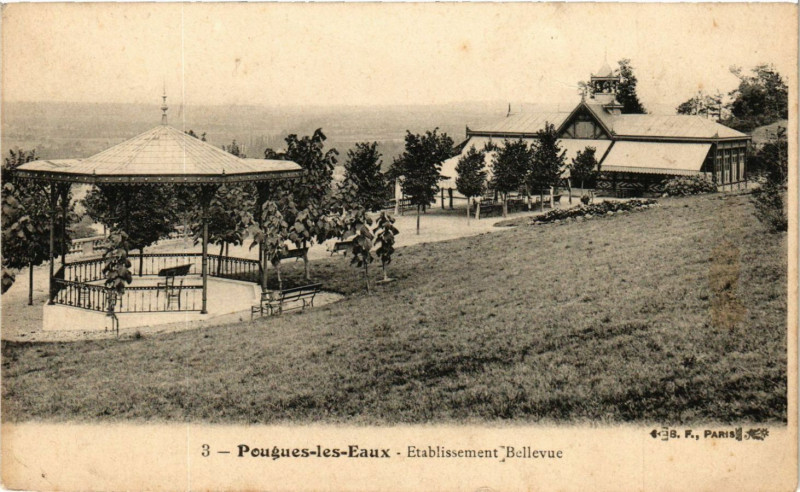 Carte postale ancienne Pougues-les.Eaux - Etabl. Bellevue