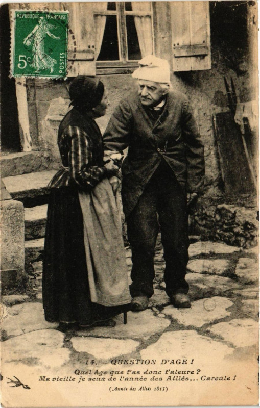Carte postale ancienne Question d'Age I - Quel Age que L'as donc l''aleure?...