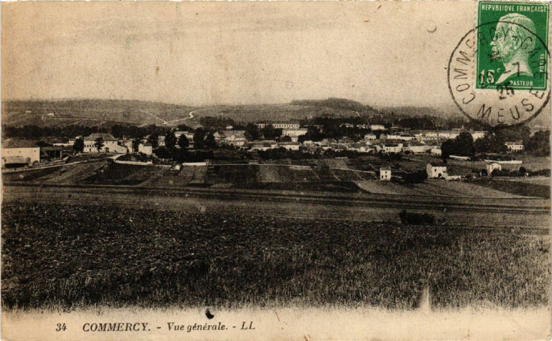 Carte postale ancienne Commercy - Vue générale à Commercy
