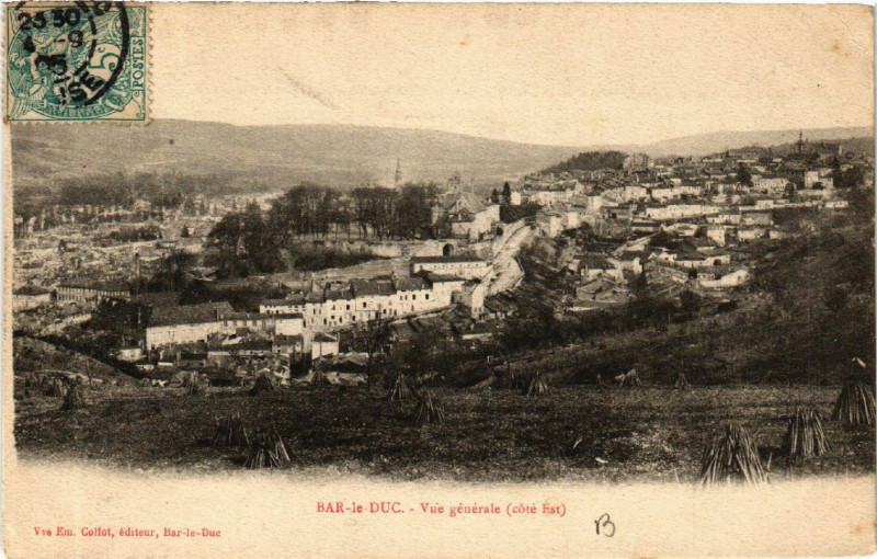 Carte postale ancienne Bar-le-Duc - Vue générale - coté Est à Bar-le-Duc