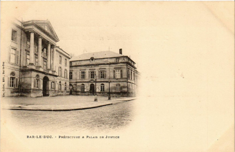 Carte postale ancienne Bar-le-Duc - Prefecture et Palais de Justice à Bar-le-Duc