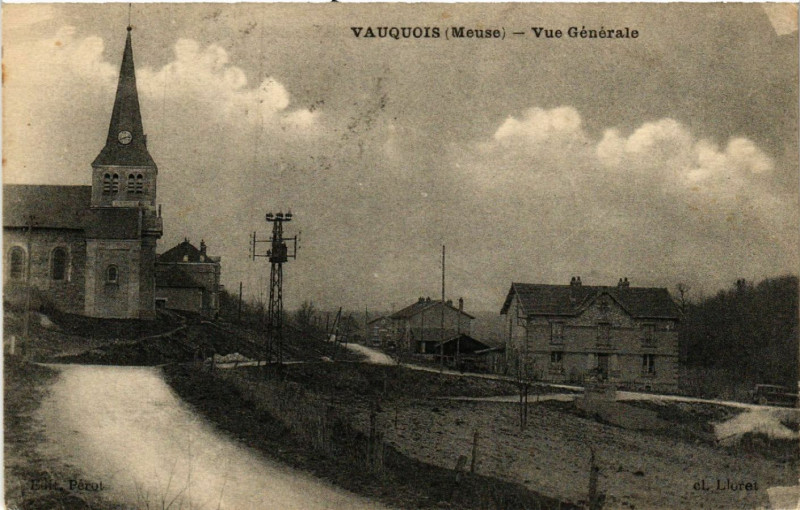 Carte postale ancienne Vauquois - Vue générale à Vauquois