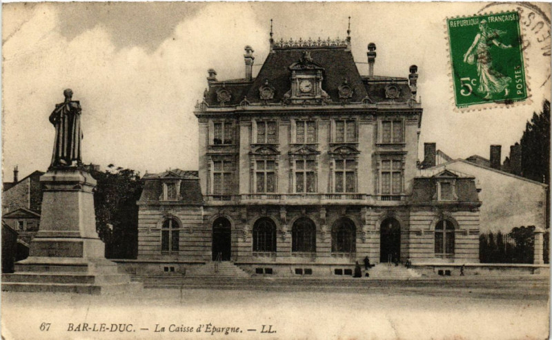 Carte postale ancienne Bar-le-Duc - La Caisse d'Epargne à Bar-le-Duc