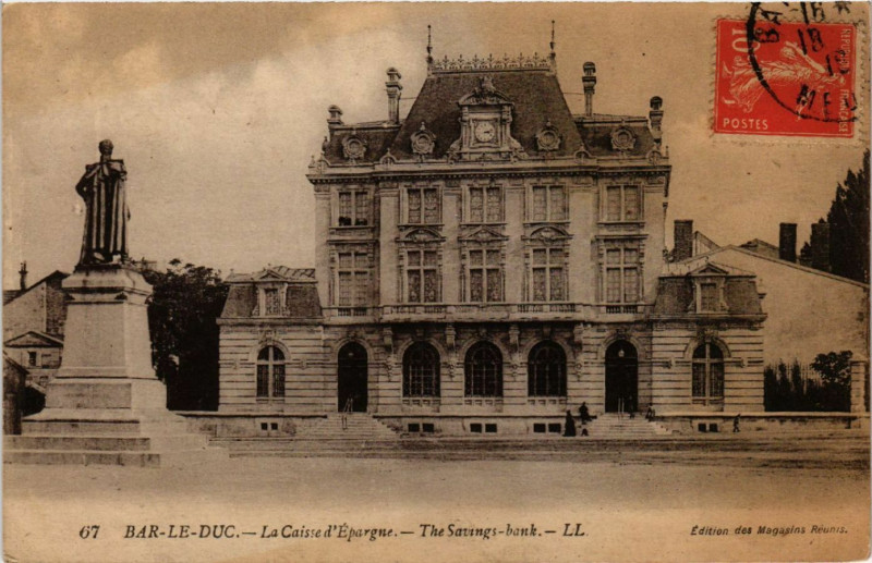 Carte postale ancienne Bar-le-Duc - La Caisse d'Epargne à Bar-le-Duc