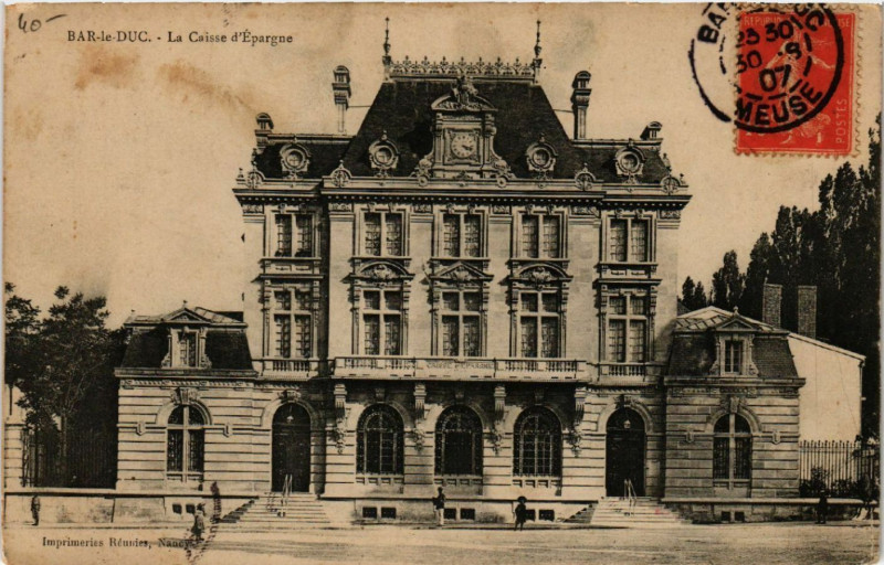 Carte postale ancienne Bar-le-Duc - La Caisse d'Epargne à Bar-le-Duc