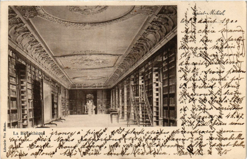 Carte postale ancienne Saint-Mihiel - La Bibliotheque à Saint-Mihiel