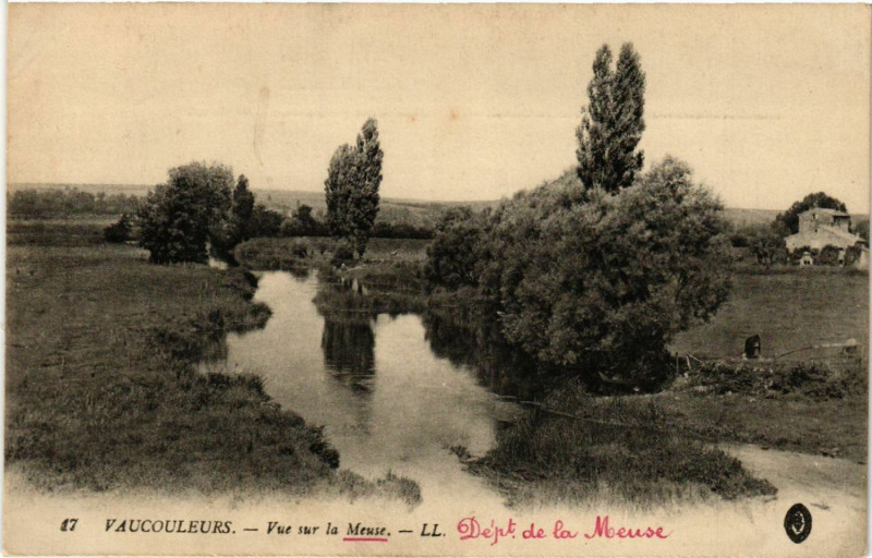 Carte postale ancienne Vaucouleurs - Vue sur la Meuse à Vaucouleurs
