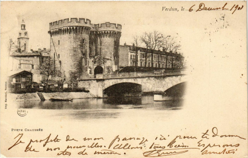 Carte postale ancienne Verdun - Porte Chaussée à Verdun