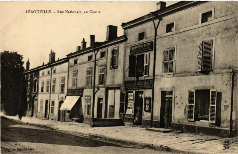 Carte postale ancienne Lerouville - Rue Nationale - au Centre à Lérouville
