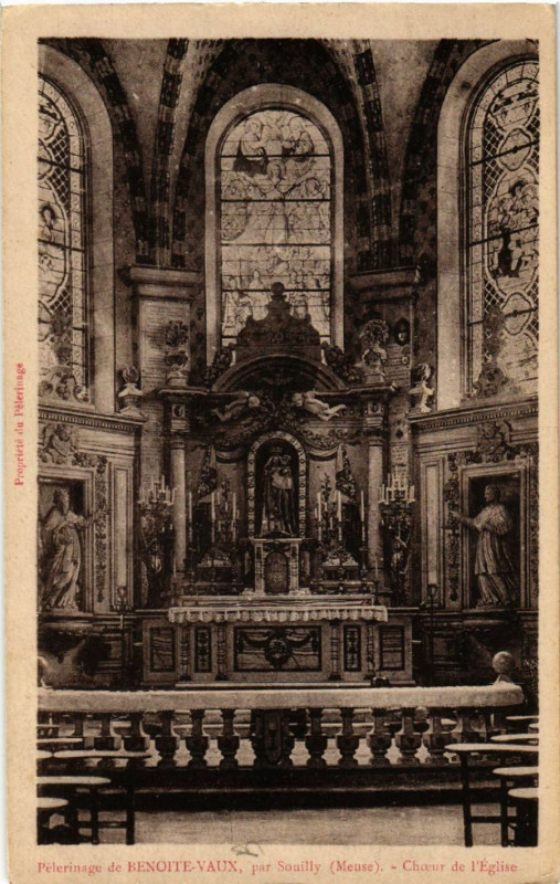 Carte postale ancienne Benoite-Vaux - Pelerinage de Benoite-Vaux - Choeur de Eglise