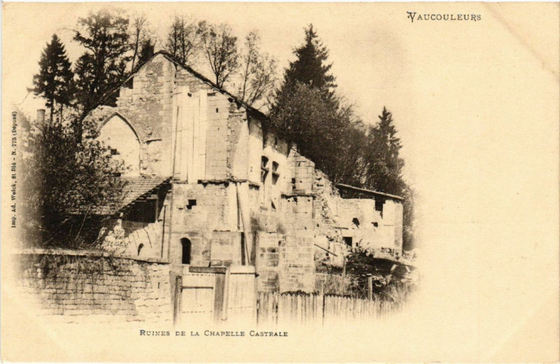 Carte postale ancienne Vaucouleurs - Ruines de la Chapelle Castrale à Vaucouleurs