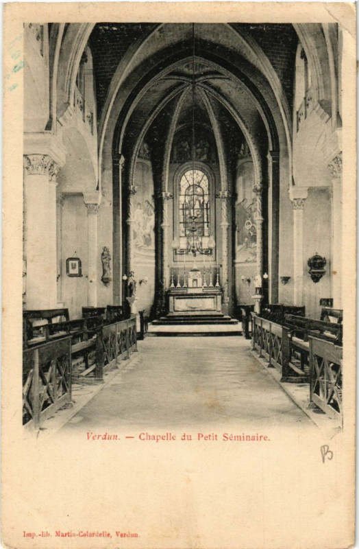 Carte postale ancienne Verdun - Chapelle du Petit Séminaire à Verdun