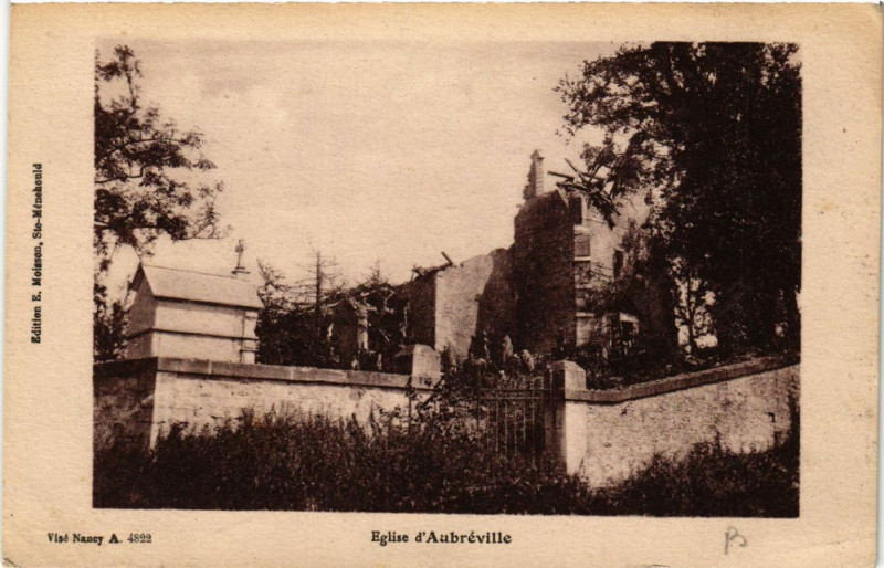 Carte postale ancienne Aubreville - Eglise d'Aubréville à Aubréville