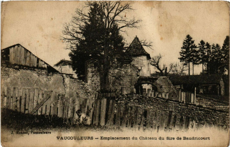 Carte postale ancienne Vaucouleurs - Emplacement du Chateau du Sire de Baudricourt à Vaucouleurs
