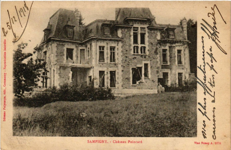 Carte postale ancienne Sampigny - Chateau Poincaré à Sampigny