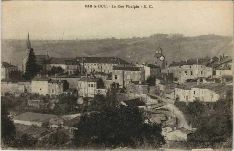 Carte postale ancienne Bar-le-Duc - La Rue Phulpin à Bar-le-Duc