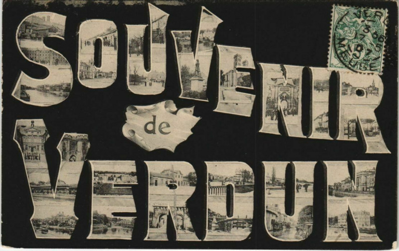 Carte postale ancienne Souvenir de Verdun à Verdun