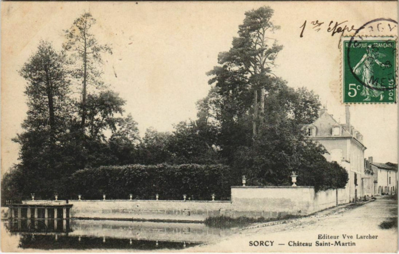 Carte postale ancienne Sorcy Chateau Saint-Martin