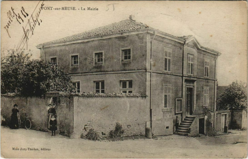 Carte postale ancienne Pont-sur-Meuse La Mairie à Pont-sur-Meuse