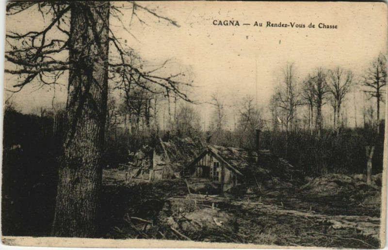 Carte postale ancienne Cagna Au Rendez Vous de Chasse