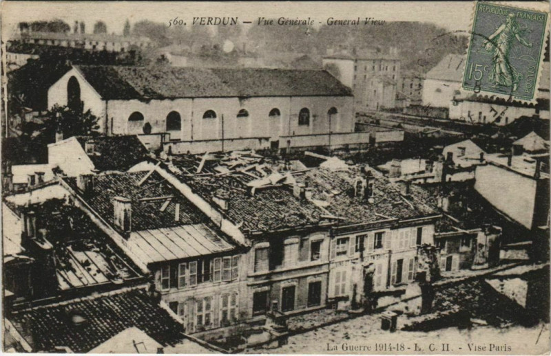 Carte postale ancienne Verdun Vue Générale General View à Verdun