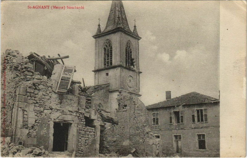 Carte postale ancienne Saint-Agnant bombardé