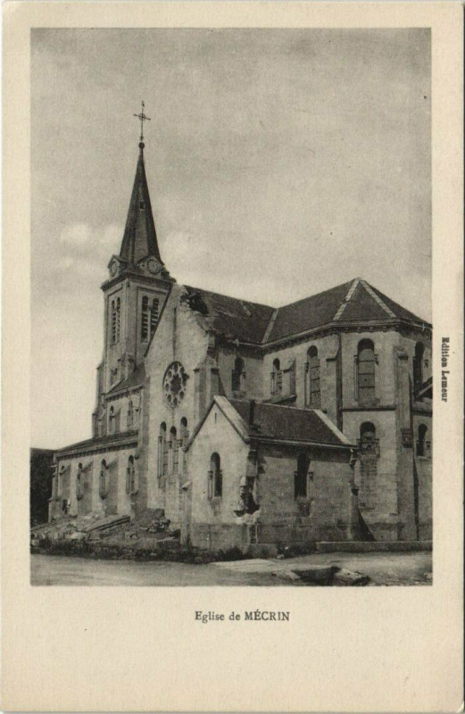 Carte postale ancienne Eglise de Mecrin à Mécrin