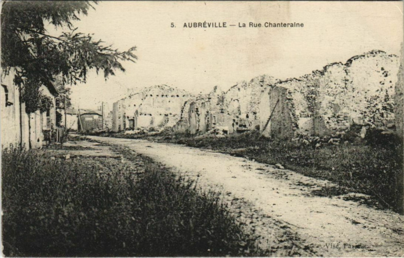 Carte postale ancienne Aubreville La Rue Chanteraine à Aubréville
