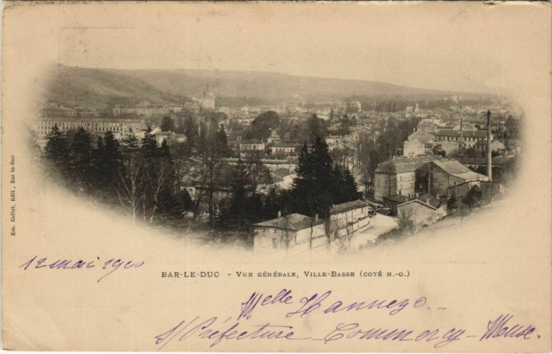 Carte postale ancienne Bar-le-Duc Vue generale à Bar-le-Duc